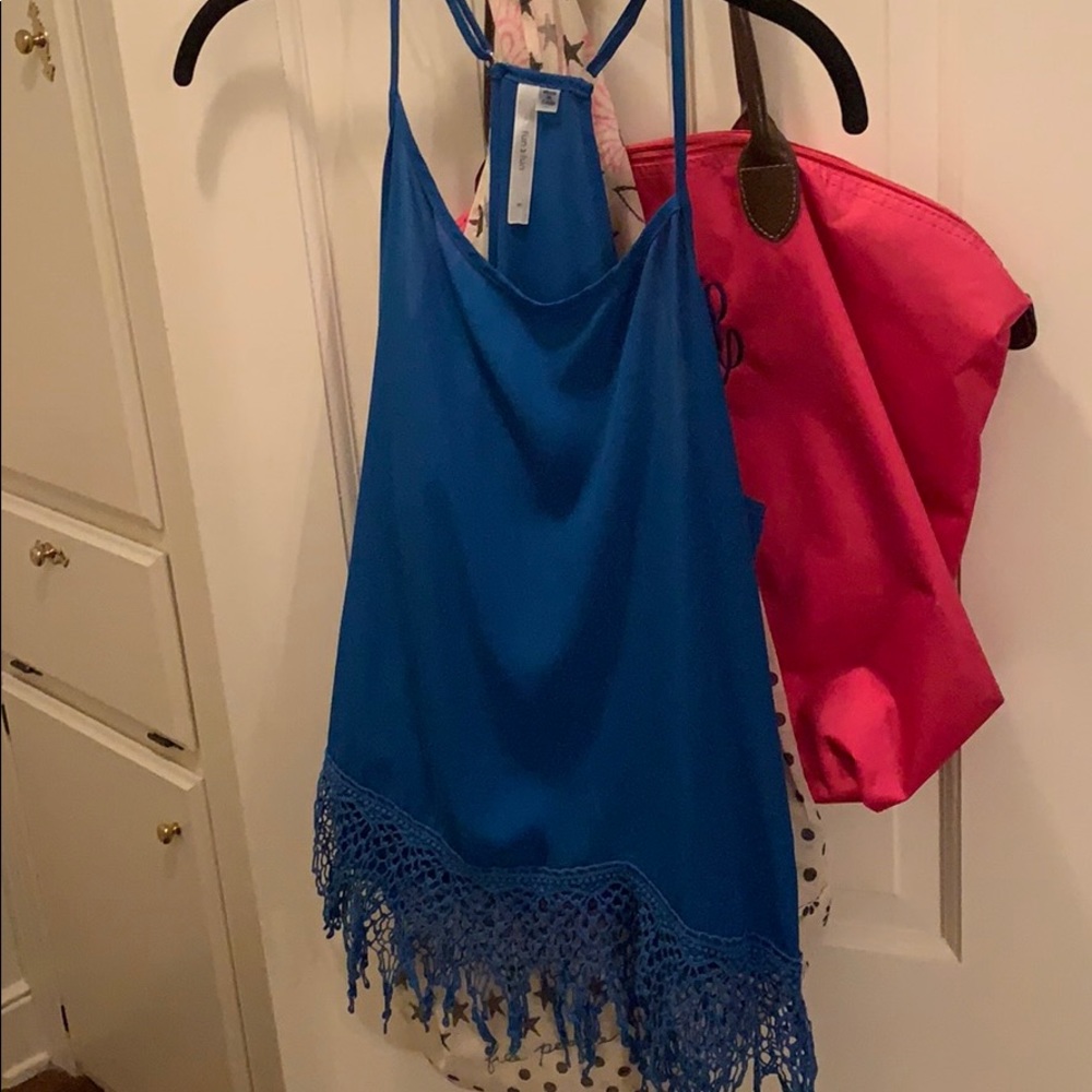 Tiger blue tank top